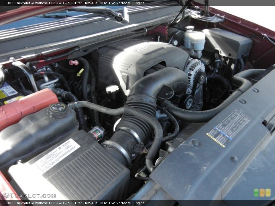 5.3 Liter Flex-Fuel OHV 16V Vortec V8 Engine for the 2007 Chevrolet Avalanche #61046545