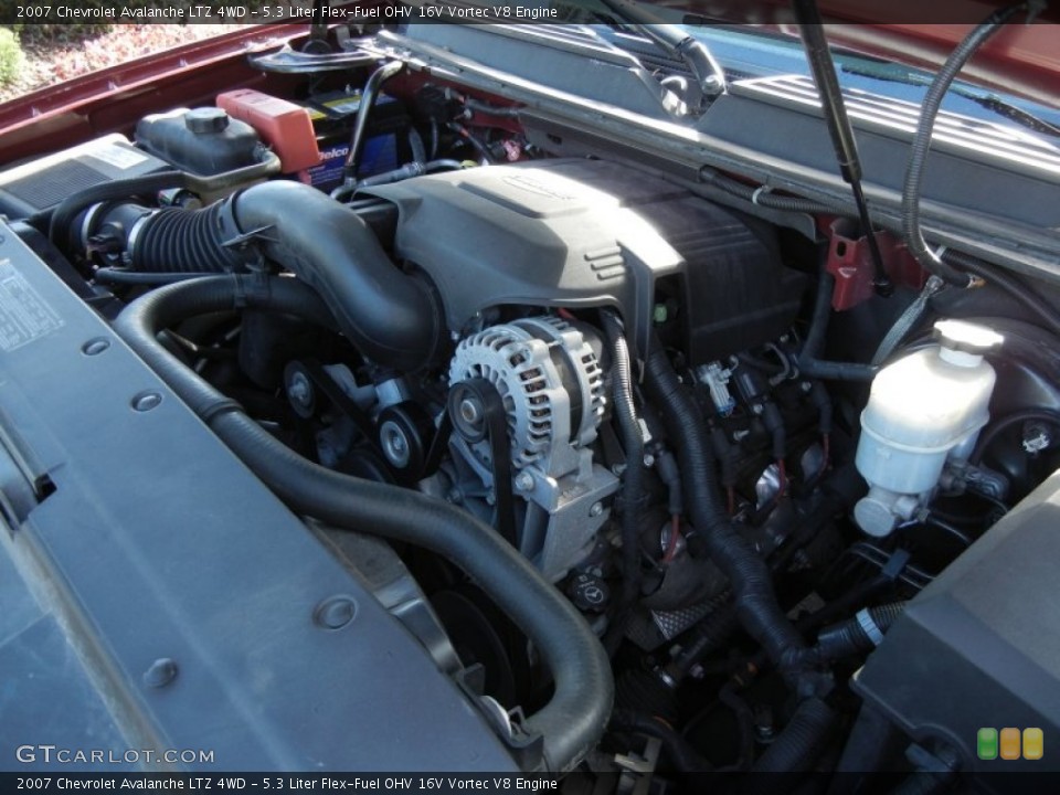 5.3 Liter Flex-Fuel OHV 16V Vortec V8 Engine for the 2007 Chevrolet Avalanche #61046554