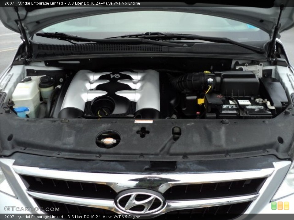 3.8 Liter DOHC 24-Valve VVT V6 Engine for the 2007 Hyundai Entourage #61049596