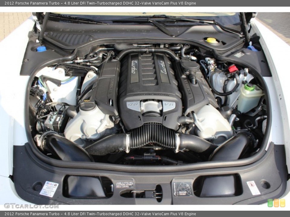 4.8 Liter DFI Twin-Turbocharged DOHC 32-Valve VarioCam Plus V8 Engine for the 2012 Porsche Panamera #61072618