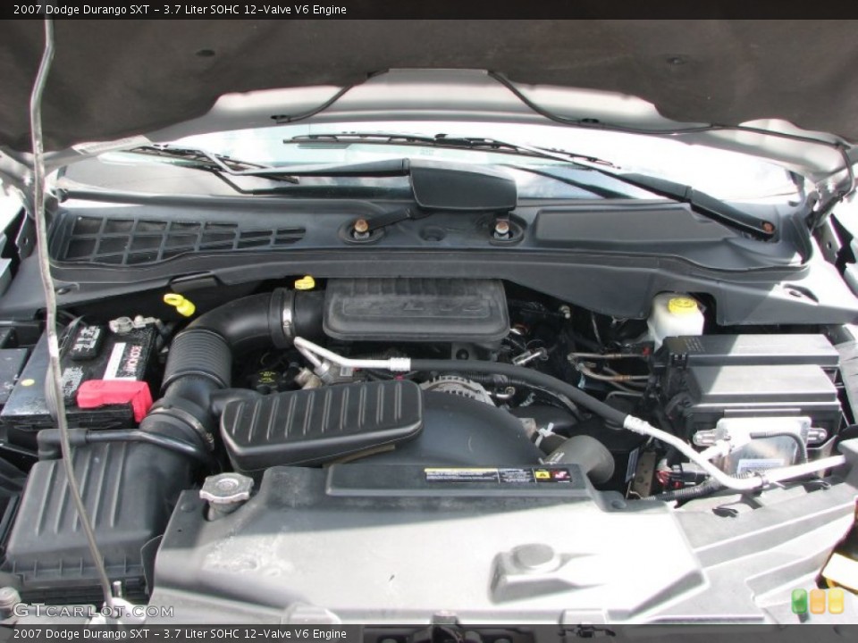 3.7 Liter SOHC 12-Valve V6 2007 Dodge Durango Engine