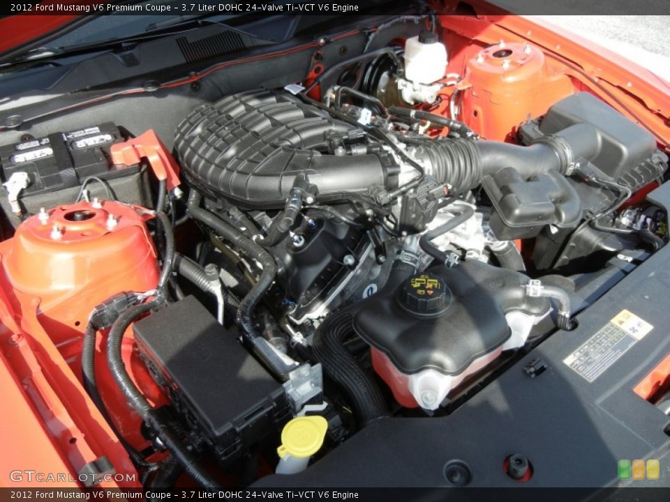 3.7 Liter DOHC 24-Valve Ti-VCT V6 Engine for the 2012 Ford Mustang #61122173