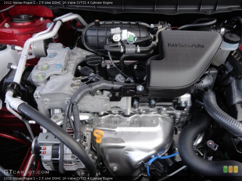 2.5 Liter DOHC 16-Valve CVTCS 4 Cylinder 2012 Nissan Rogue Engine