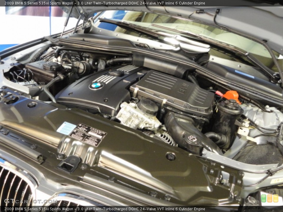3.0 Liter Twin-Turbocharged DOHC 24-Valve VVT Inline 6 Cylinder Engine for the 2009 BMW 5 Series #61173480