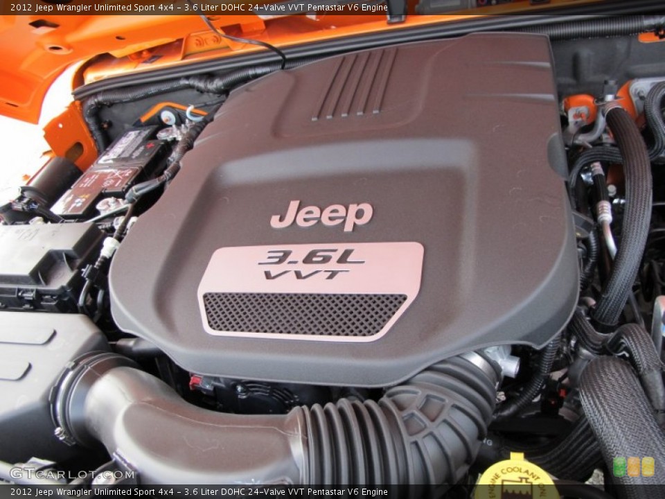 3.6 Liter DOHC 24-Valve VVT Pentastar V6 Engine for the 2012 Jeep Wrangler Unlimited #61188706