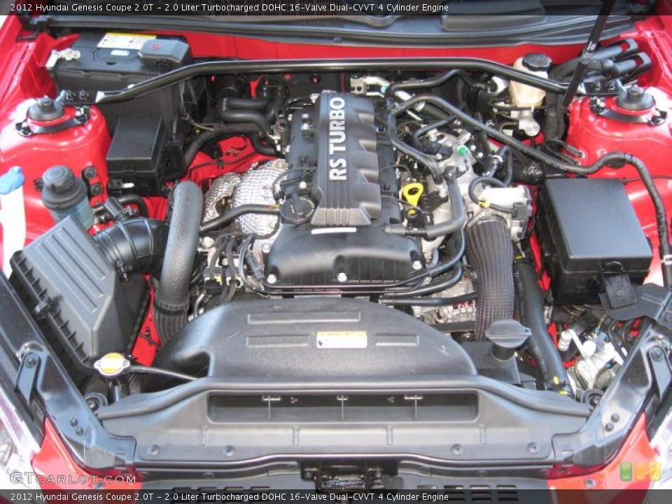 2.0 Liter Turbocharged DOHC 16-Valve Dual-CVVT 4 Cylinder Engine for the 2012 Hyundai Genesis Coupe #61265801