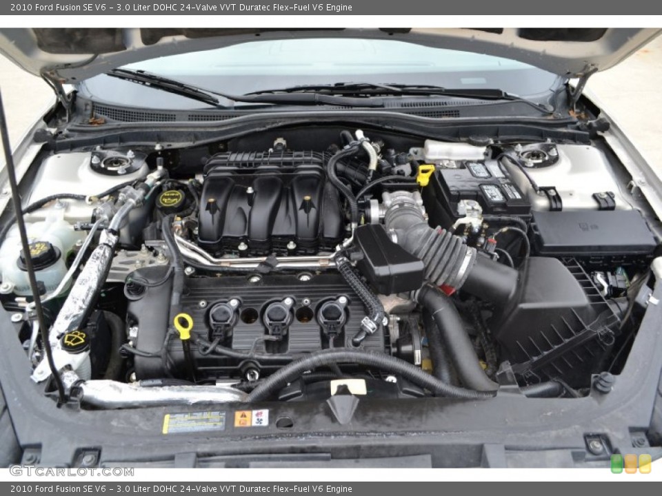 3.0 Liter DOHC 24-Valve VVT Duratec Flex-Fuel V6 2010 Ford Fusion Engine