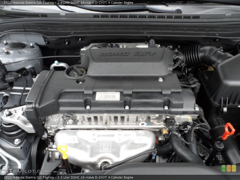 2.0 Liter DOHC 16-Valve D-CVVT 4 Cylinder Engine for the 2012 Hyundai Elantra #61283930