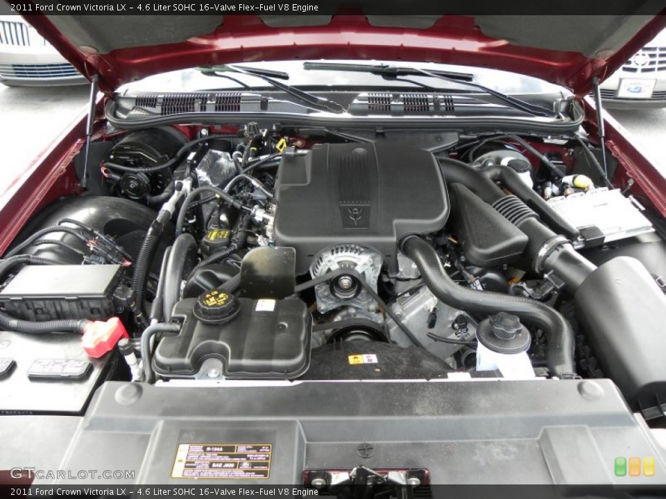 4.6 Liter SOHC 16-Valve Flex-Fuel V8 2011 Ford Crown Victoria Engine