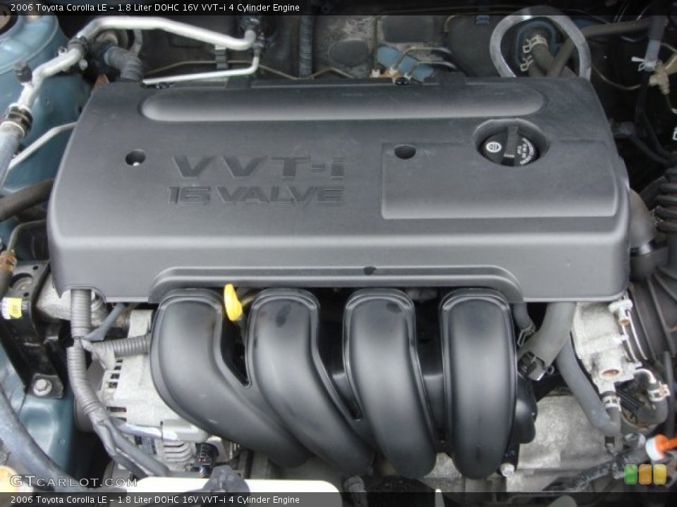 1.8 Liter DOHC 16V VVT-i 4 Cylinder Engine for the 2006 Toyota Corolla #61397222