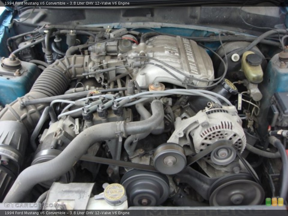 3.8 Liter OHV 12-Valve V6 1994 Ford Mustang Engine