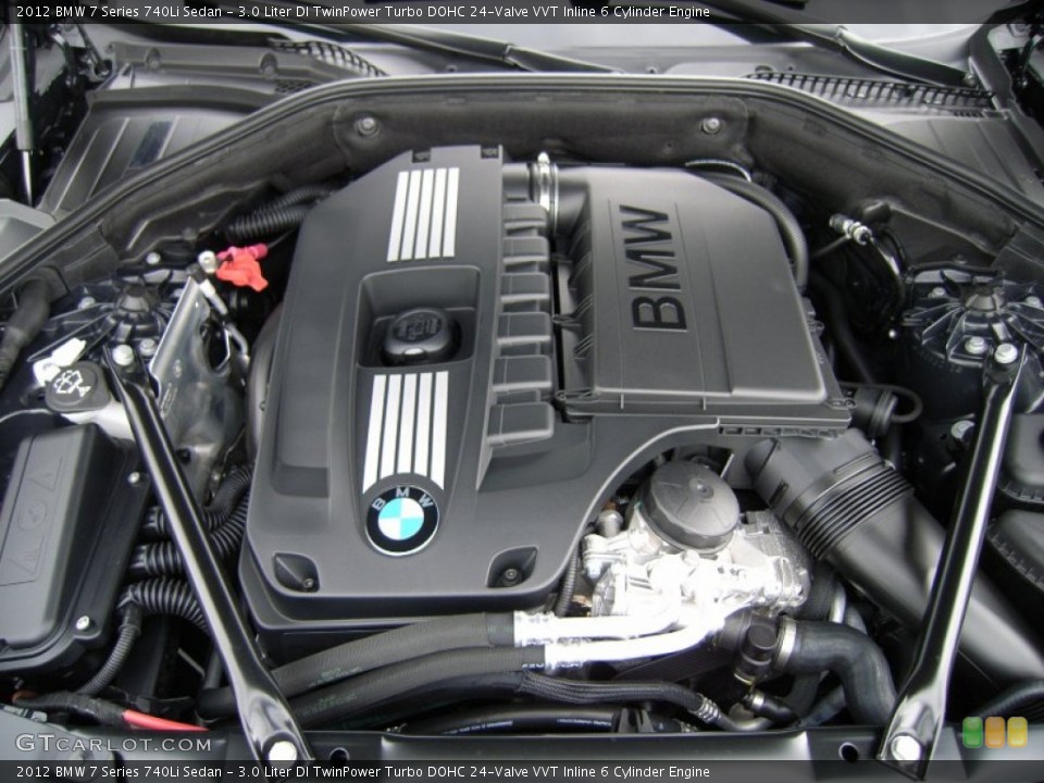 3.0 Liter DI TwinPower Turbo DOHC 24-Valve VVT Inline 6 Cylinder 2012 BMW 7 Series Engine