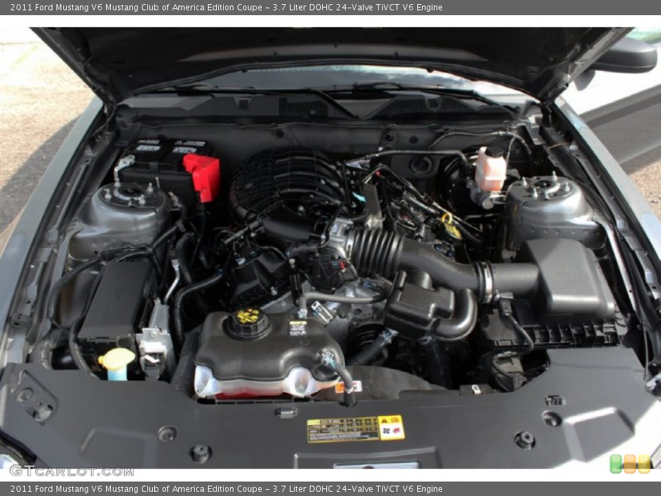 3.7 Liter DOHC 24-Valve TiVCT V6 Engine for the 2011 Ford Mustang #61441724