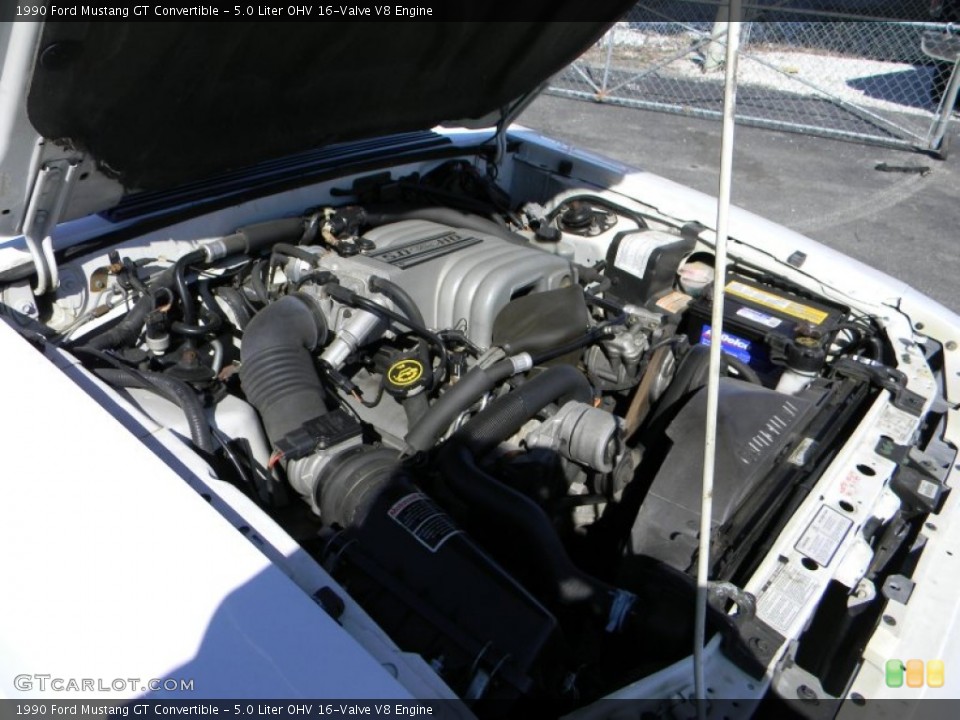 5.0 Liter OHV 16-Valve V8 Engine for the 1990 Ford Mustang #61506249