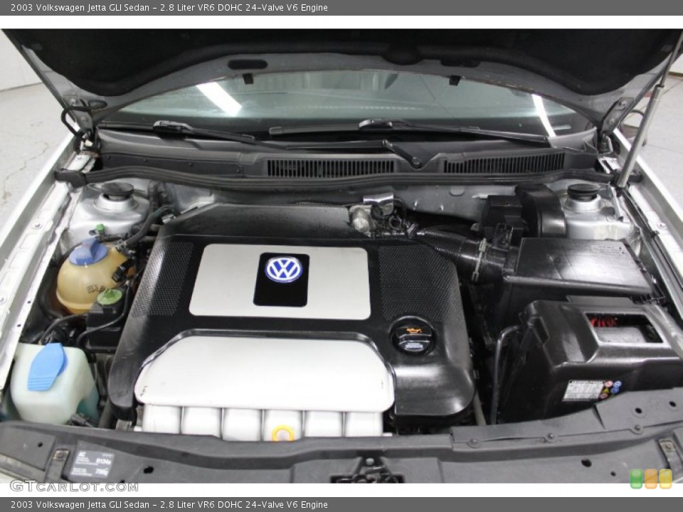 2.8 Liter VR6 DOHC 24-Valve V6 2003 Volkswagen Jetta Engine