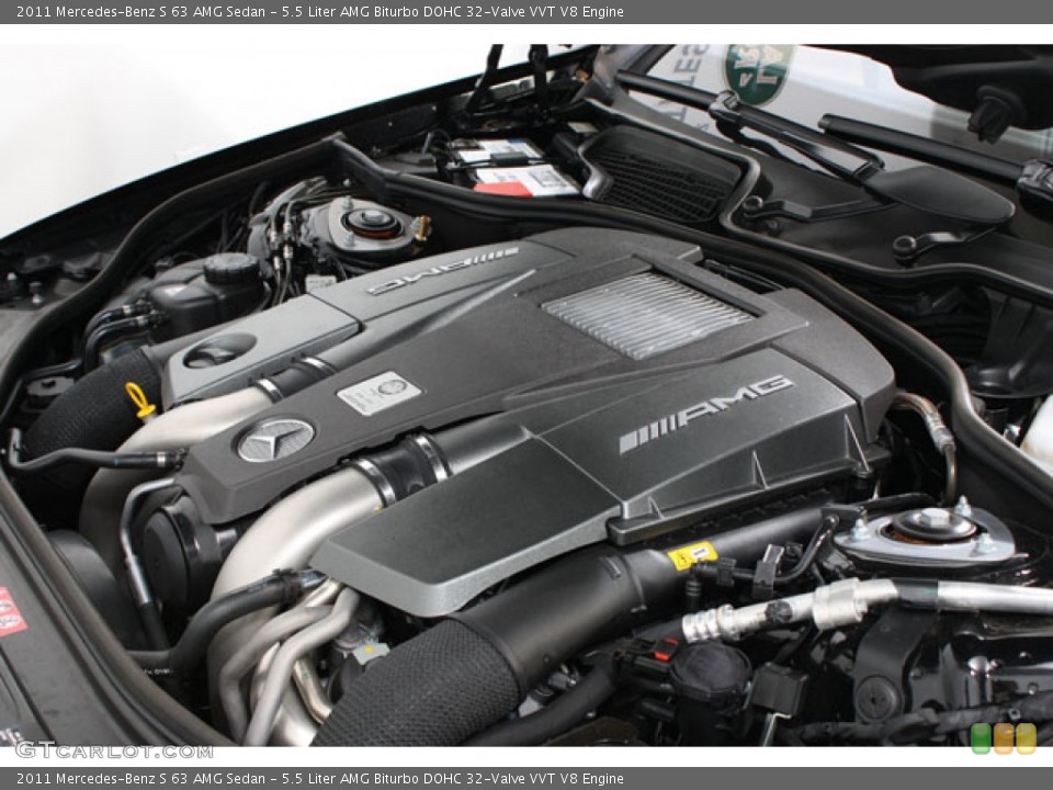 5.5 Liter AMG Biturbo DOHC 32-Valve VVT V8 2011 Mercedes-Benz S Engine