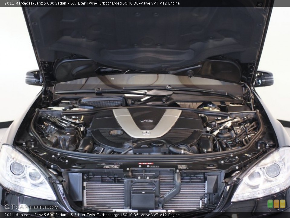 5.5 Liter Twin-Turbocharged SOHC 36-Valve VVT V12 2011 Mercedes-Benz S Engine