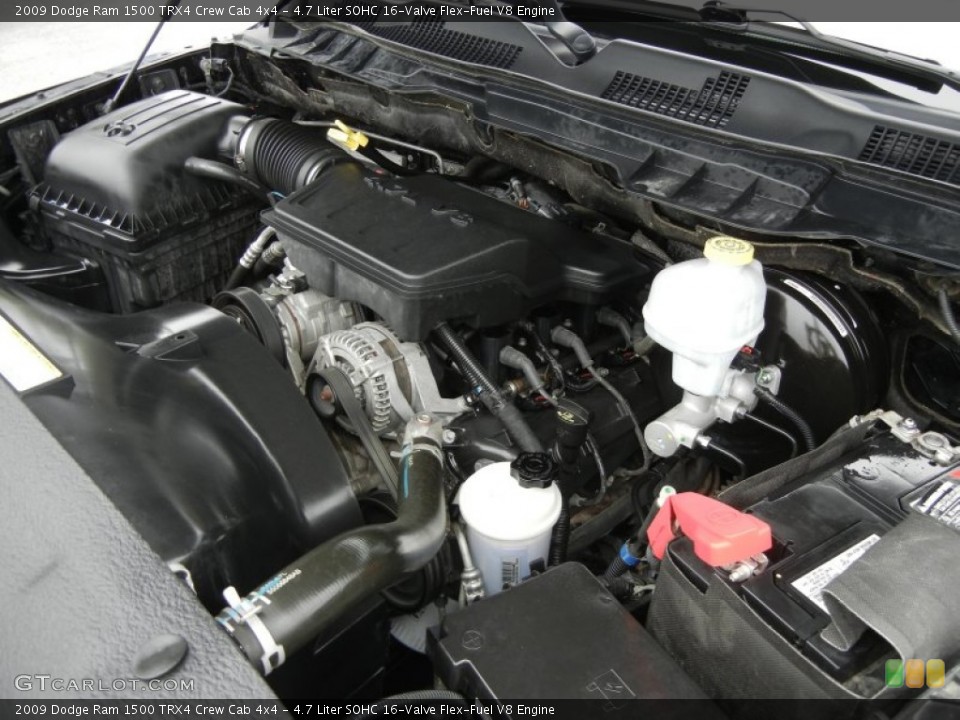 4.7 Liter SOHC 16-Valve Flex-Fuel V8 Engine for the 2009 Dodge Ram 1500 #61657819
