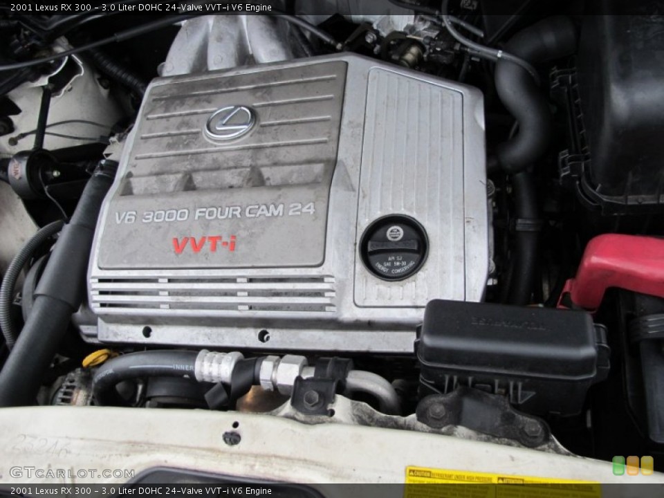 3.0 Liter DOHC 24-Valve VVT-i V6 2001 Lexus RX Engine