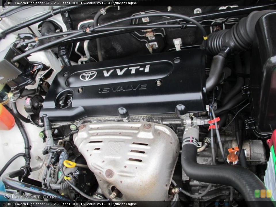 2.4 Liter DOHC 16-Valve VVT-i 4 Cylinder 2003 Toyota Highlander Engine