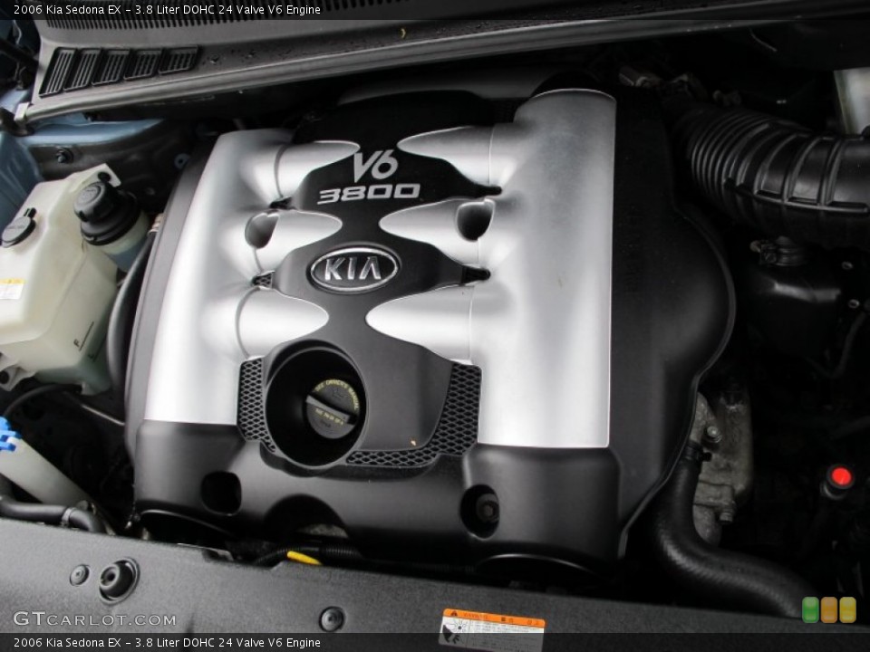 3.8 Liter DOHC 24 Valve V6 2006 Kia Sedona Engine