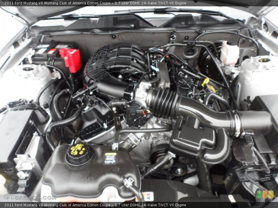 3.7 Liter DOHC 24-Valve TiVCT V6 Engine for the 2011 Ford Mustang #61691817