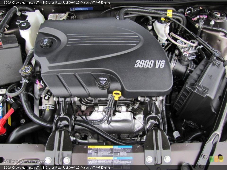 3.9 Liter Flex-Fuel OHV 12-Valve VVT V6 2009 Chevrolet Impala Engine