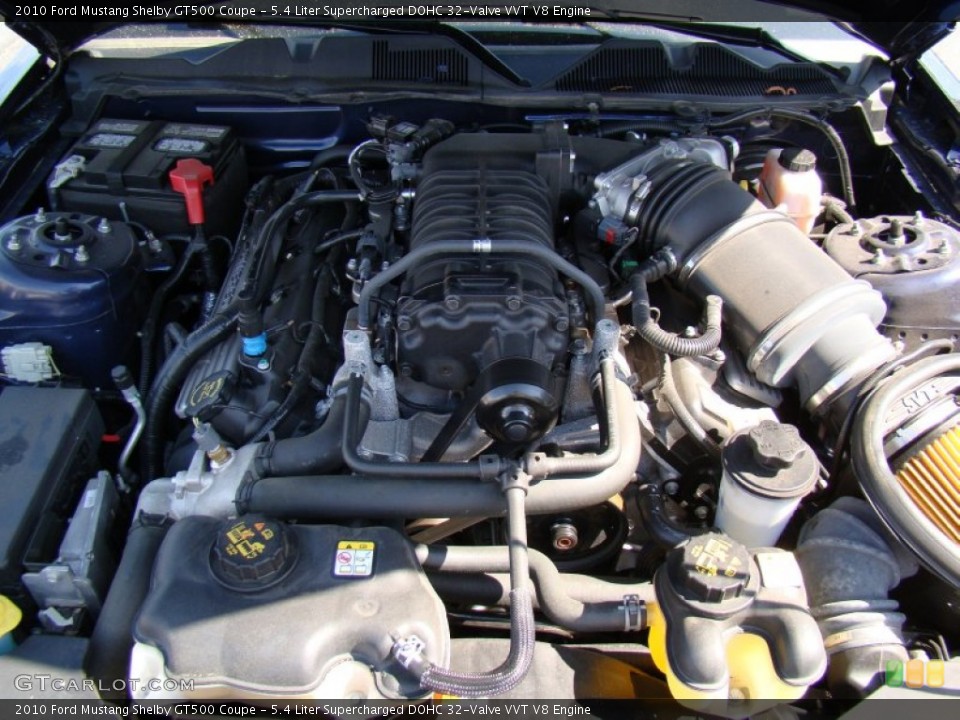 5.4 Liter Supercharged DOHC 32-Valve VVT V8 Engine for the 2010 Ford Mustang #61790903