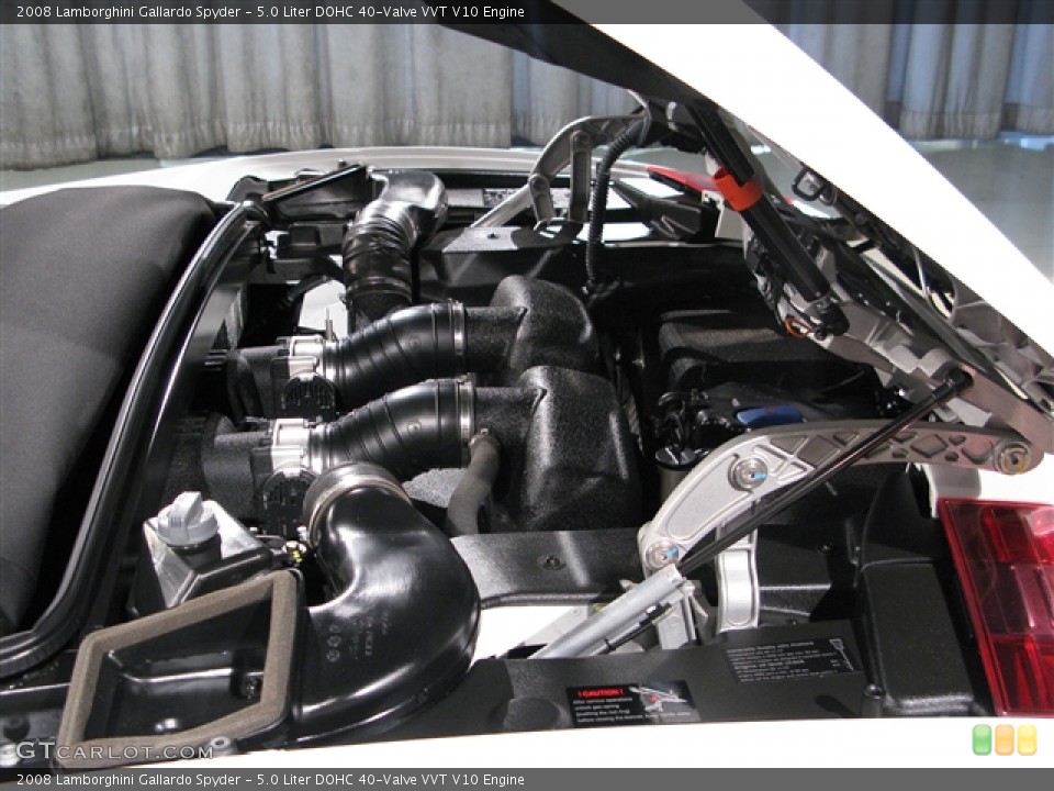 5.0 Liter DOHC 40-Valve VVT V10 Engine for the 2008 Lamborghini Gallardo #617928