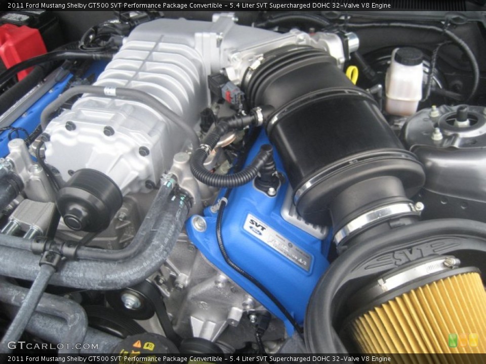 5.4 Liter SVT Supercharged DOHC 32-Valve V8 Engine for the 2011 Ford Mustang #61830870