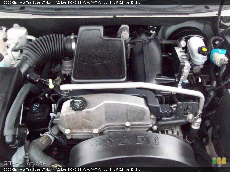 4.2 Liter DOHC 24-Valve VVT Vortec Inline 6 Cylinder 2009 Chevrolet TrailBlazer Engine