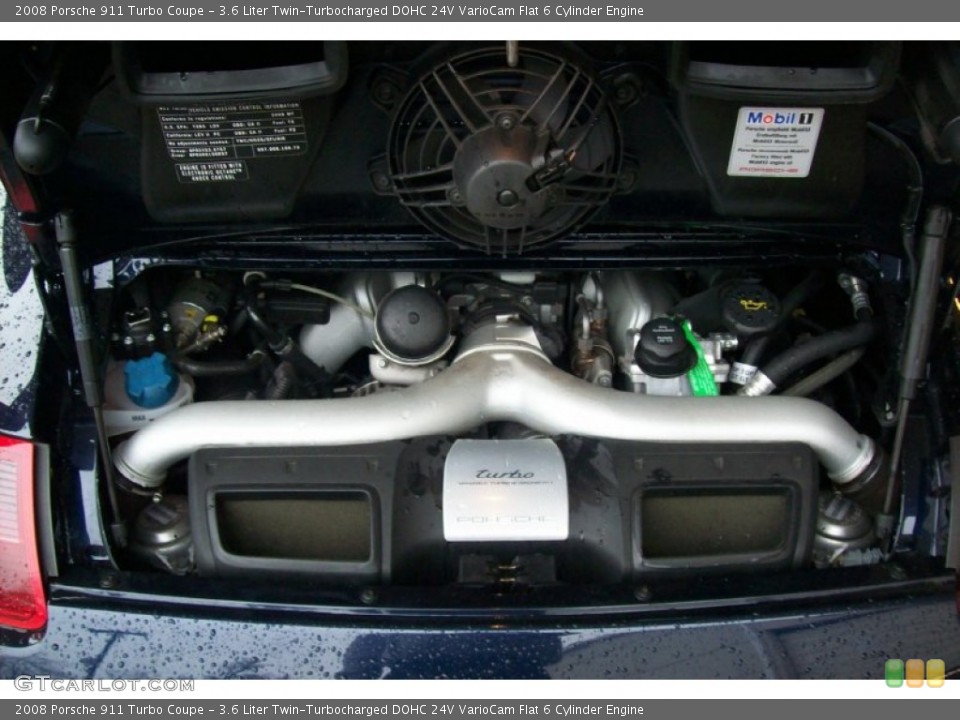 3.6 Liter Twin-Turbocharged DOHC 24V VarioCam Flat 6 Cylinder Engine for the 2008 Porsche 911 #61852219