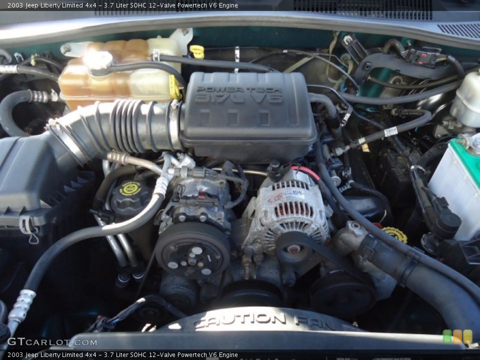 3.7 Liter SOHC 12-Valve Powertech V6 Engine for the 2003 Jeep Liberty #61866573
