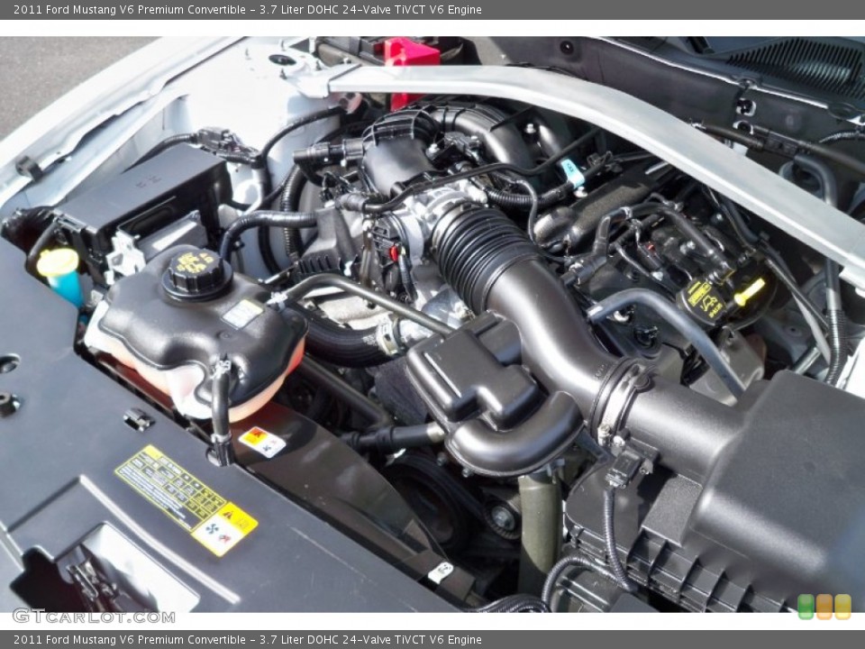 3.7 Liter DOHC 24-Valve TiVCT V6 Engine for the 2011 Ford Mustang #61873206