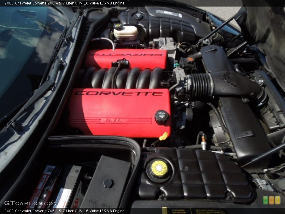 5.7 Liter OHV 16 Valve LS6 V8 Engine for the 2003 Chevrolet Corvette #61899852