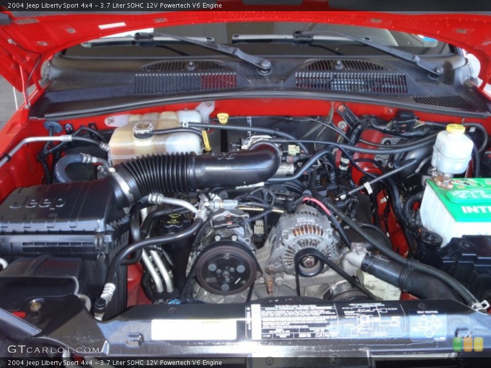 3.7 Liter SOHC 12V Powertech V6 Engine for the 2004 Jeep Liberty #61980144