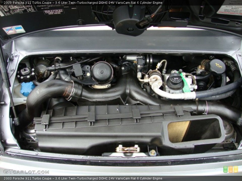 3.6 Liter Twin-Turbocharged DOHC 24V VarioCam Flat 6 Cylinder Engine for the 2003 Porsche 911 #62014968