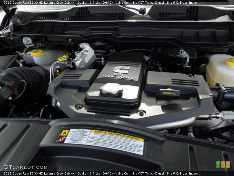 6.7 Liter OHV 24-Valve Cummins VGT Turbo-Diesel Inline 6 Cylinder Engine for the 2012 Dodge Ram 3500 HD #62017953