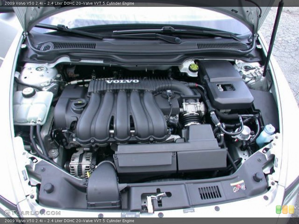 2.4 Liter DOHC 20-Valve VVT 5 Cylinder 2009 Volvo V50 Engine