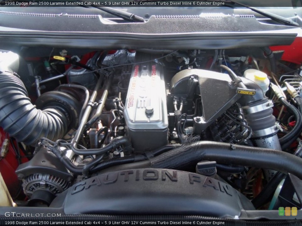 5.9 Liter OHV 12V Cummins Turbo Diesel Inline 6 Cylinder Engine for the 1998 Dodge Ram 2500 #62040819