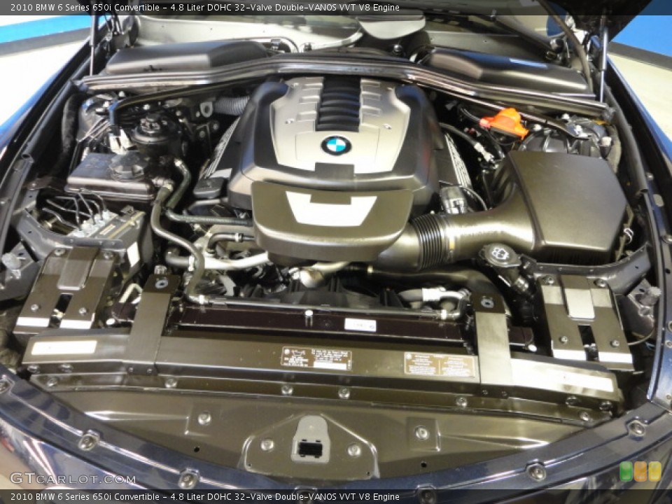 4.8 Liter DOHC 32-Valve Double-VANOS VVT V8 Engine for the 2010 BMW 6 Series #62137703
