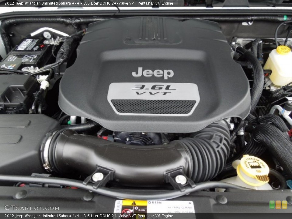 3.6 Liter DOHC 24-Valve VVT Pentastar V6 Engine for the 2012 Jeep Wrangler Unlimited #62151677