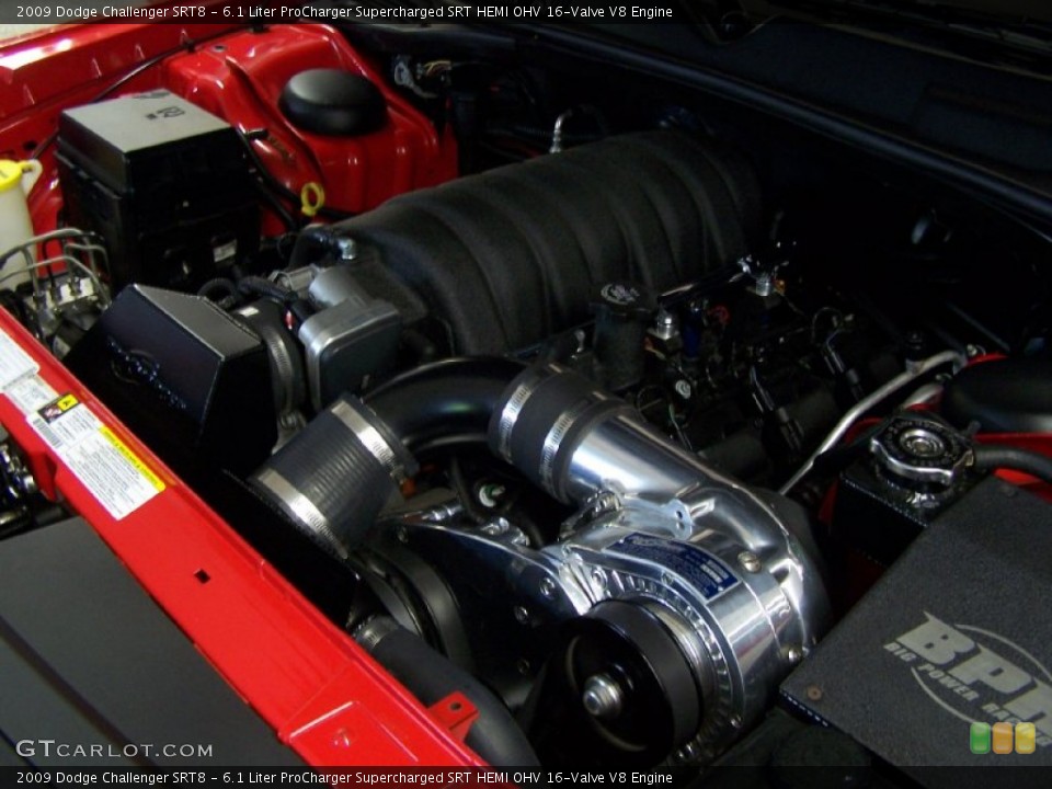 6.1 Liter ProCharger Supercharged SRT HEMI OHV 16-Valve V8 Engine for the 2009 Dodge Challenger #62185239