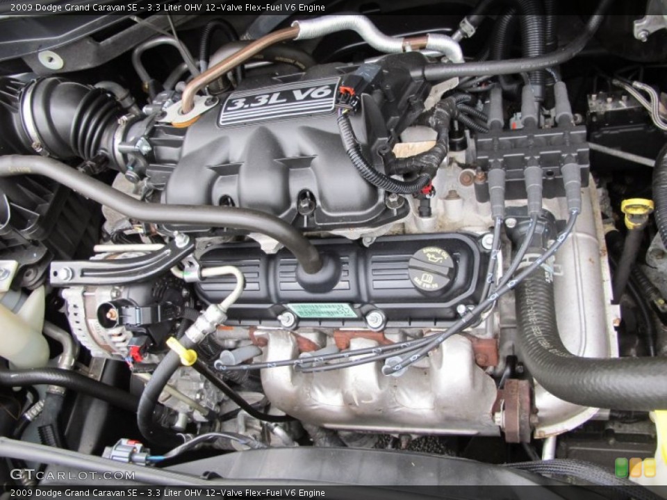 3.3 Liter OHV 12-Valve Flex-Fuel V6 Engine for the 2009 Dodge Grand Caravan #62217044