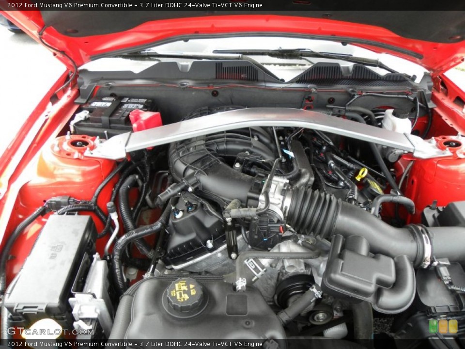 3.7 Liter DOHC 24-Valve Ti-VCT V6 Engine for the 2012 Ford Mustang #62235079
