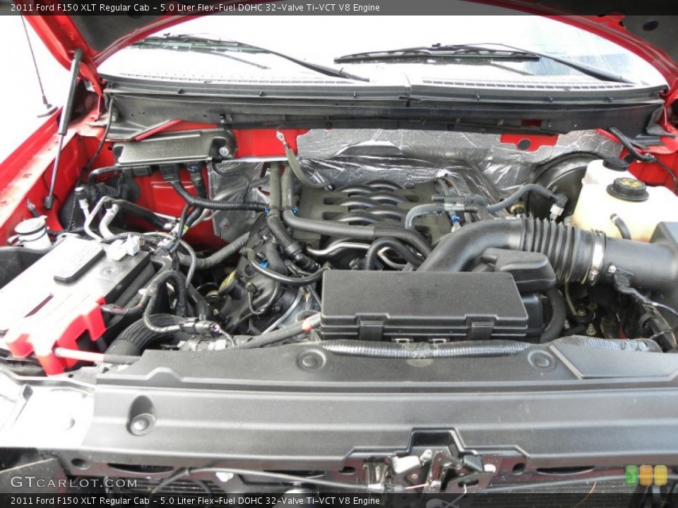 5.0 Liter Flex-Fuel DOHC 32-Valve Ti-VCT V8 Engine for the 2011 Ford F150 #62235222