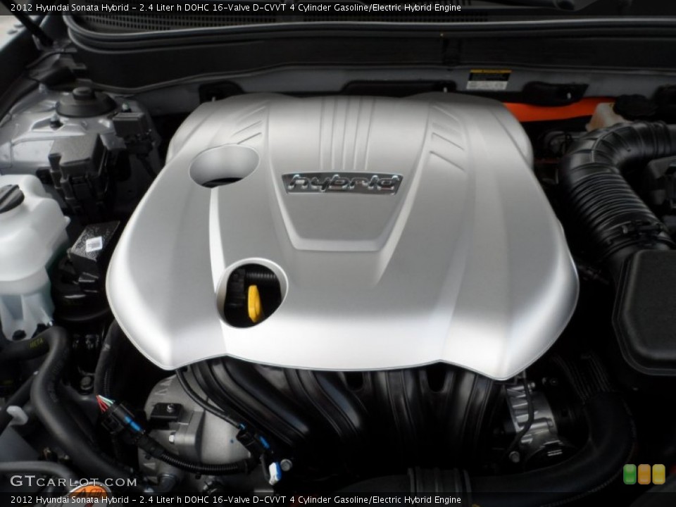 2.4 Liter h DOHC 16-Valve D-CVVT 4 Cylinder Gasoline/Electric Hybrid Engine for the 2012 Hyundai Sonata #62256838