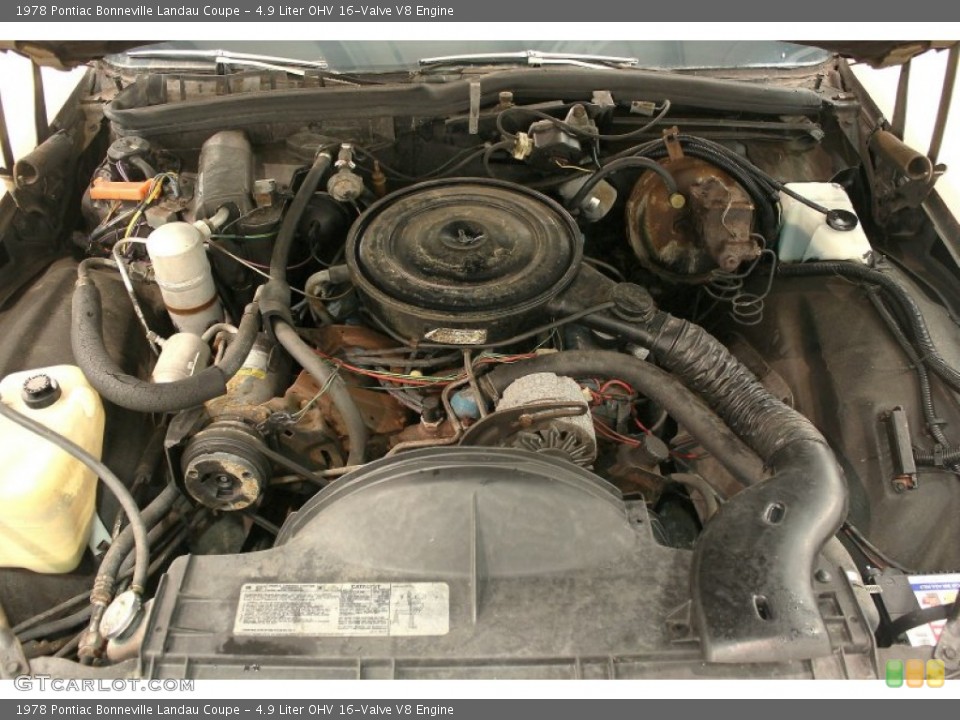 4.9 Liter OHV 16-Valve V8 1978 Pontiac Bonneville Engine