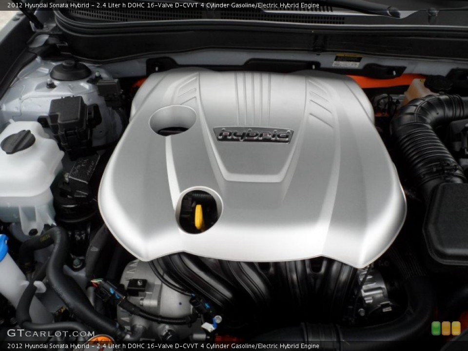 2.4 Liter h DOHC 16-Valve D-CVVT 4 Cylinder Gasoline/Electric Hybrid Engine for the 2012 Hyundai Sonata #62257168