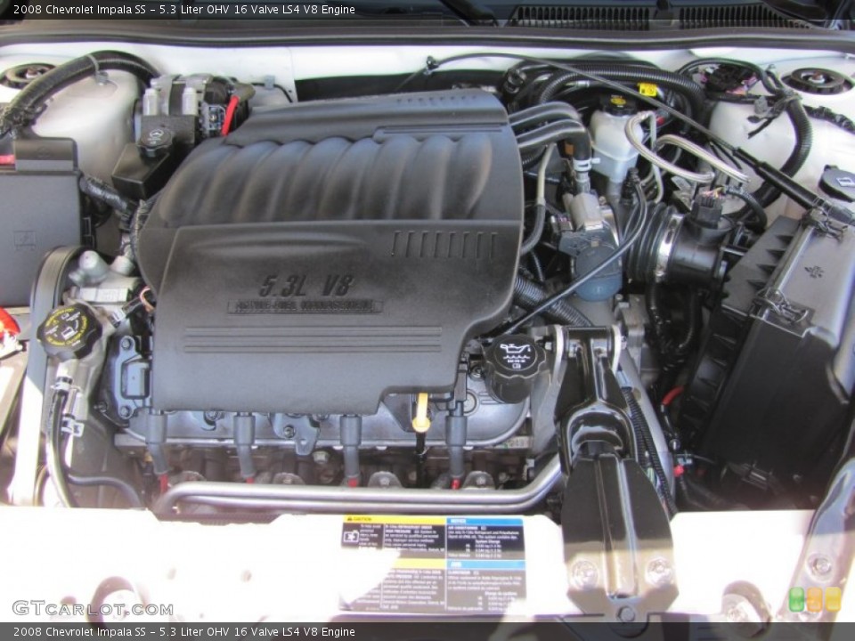 5.3 Liter OHV 16 Valve LS4 V8 2008 Chevrolet Impala Engine